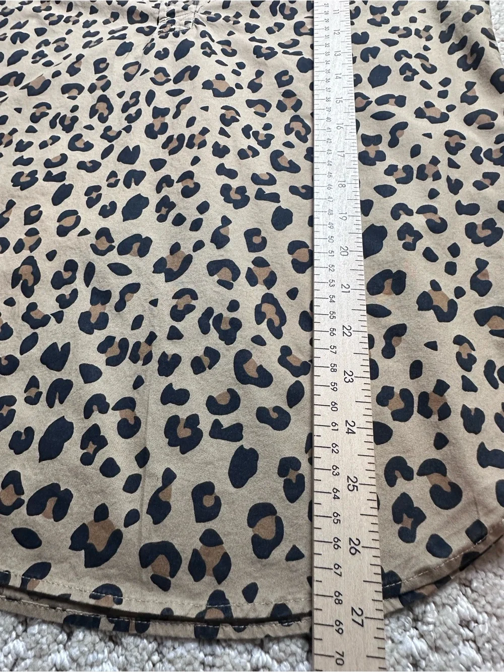 J. Crew Leopard Print Button-Down Tunic in Beige and Black